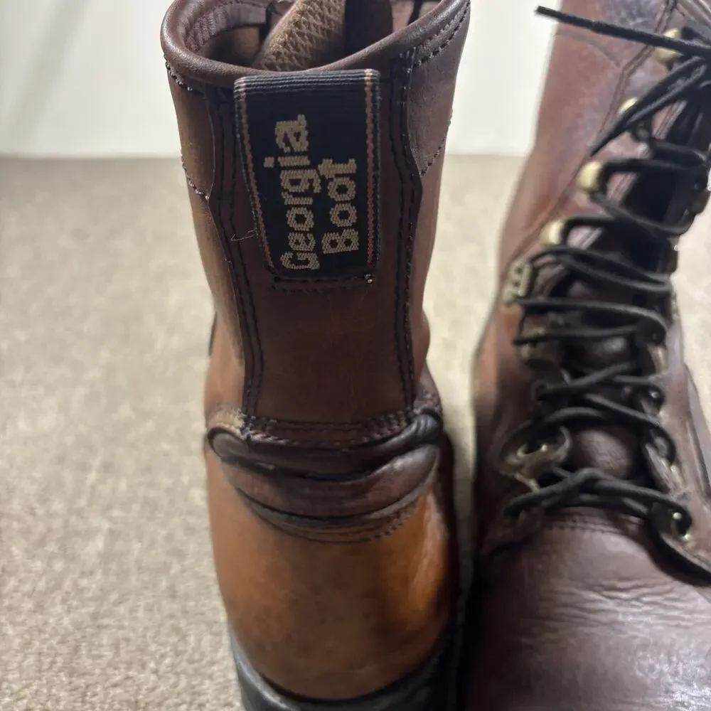 Vintage Georgia Boot Comfort Core Men’s 9W Boot Brown Clean Conditioned